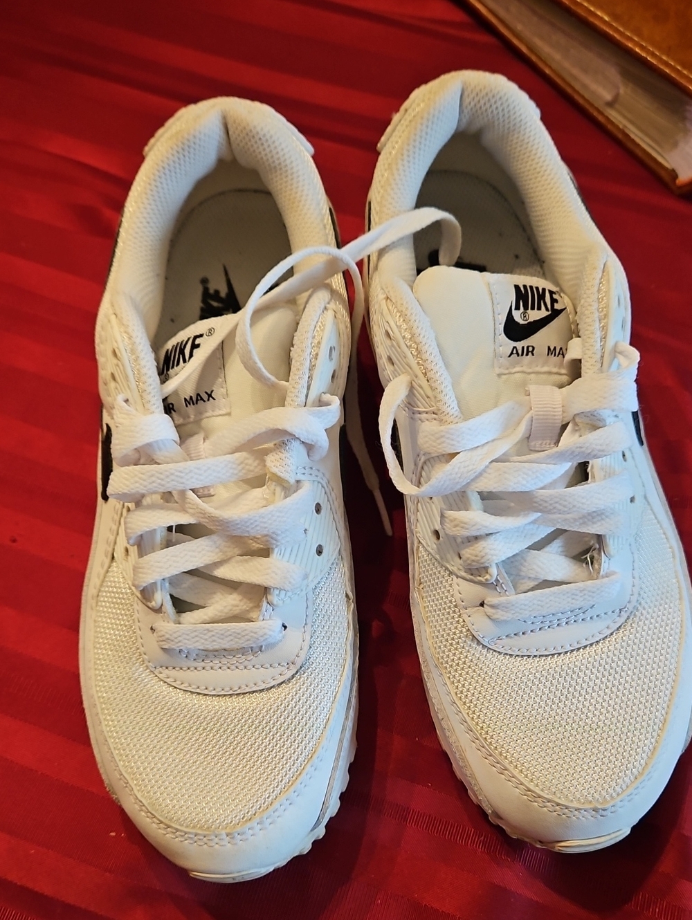 Nike Women’s White Mesh & Black Swoosh Sneakers